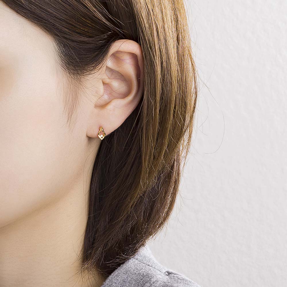 ストーン ゴールド ピアス