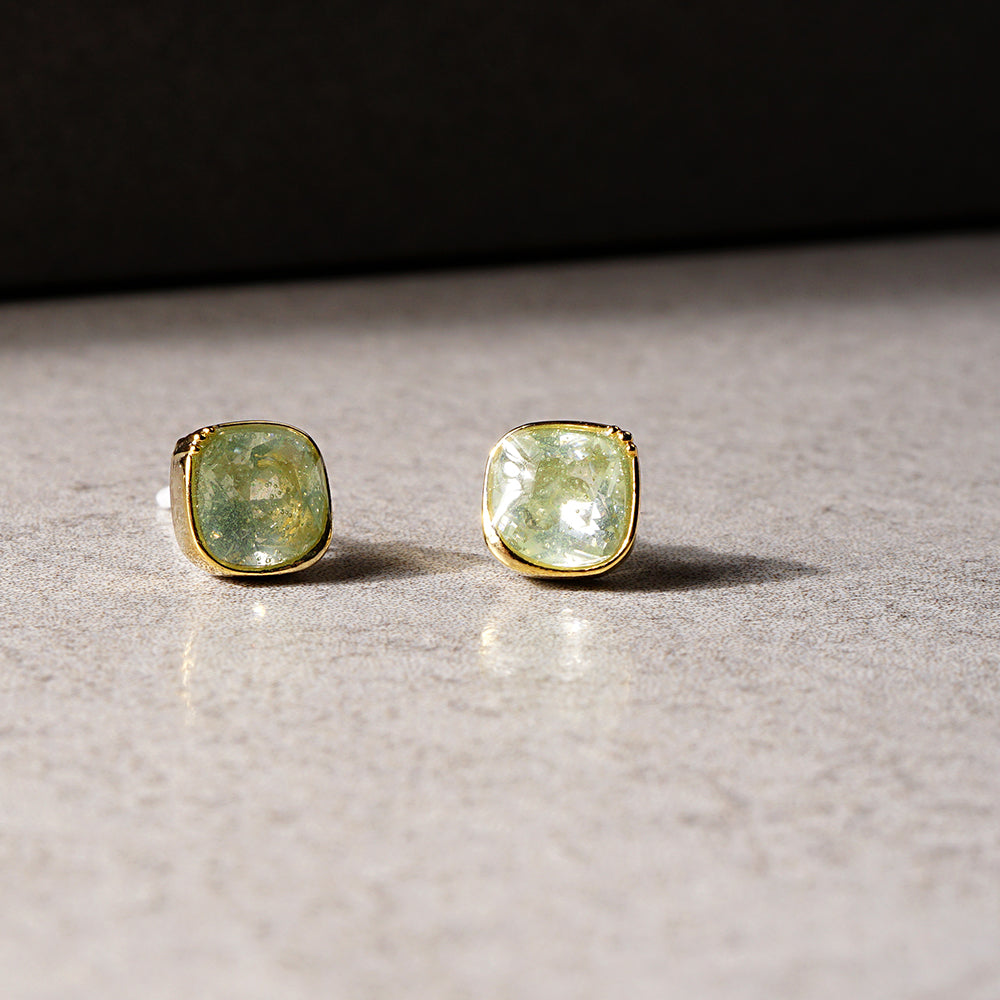 カラーキュービックジルコニア セラミックポストピアス