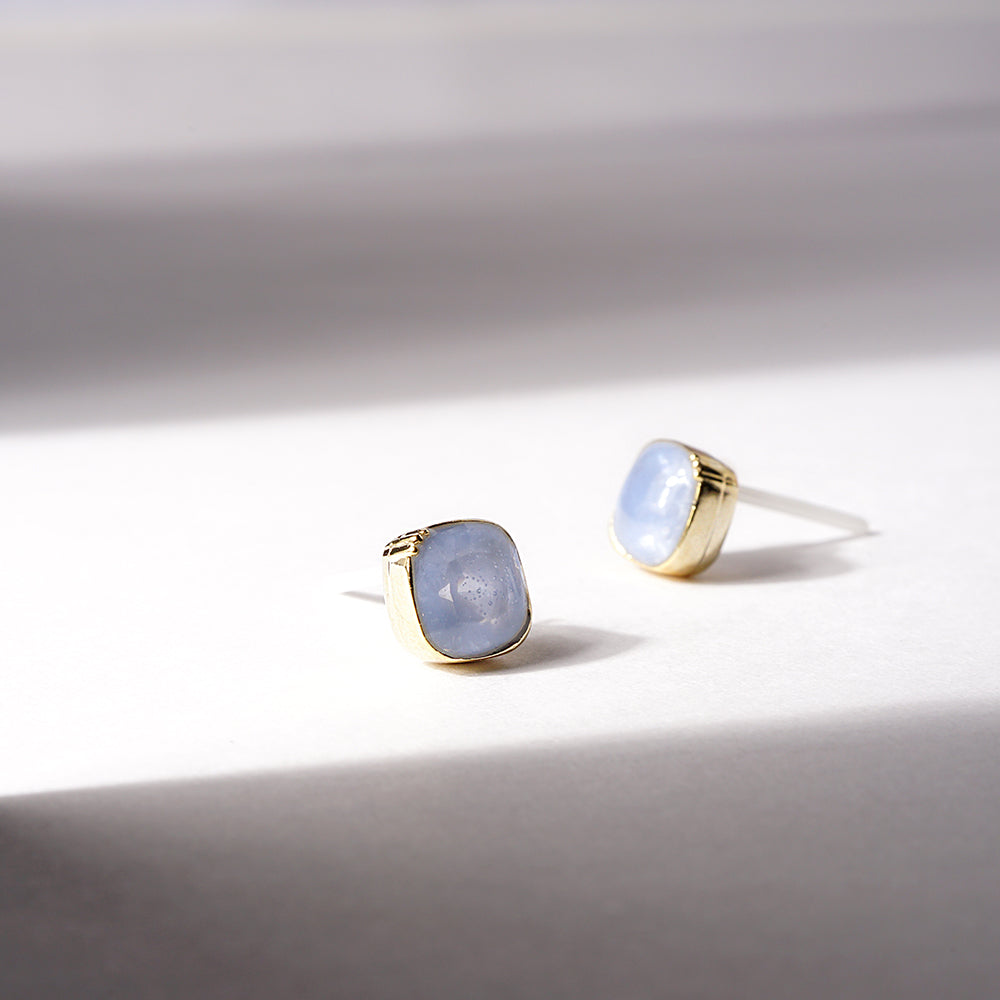 カラーキュービックジルコニア セラミックポストピアス