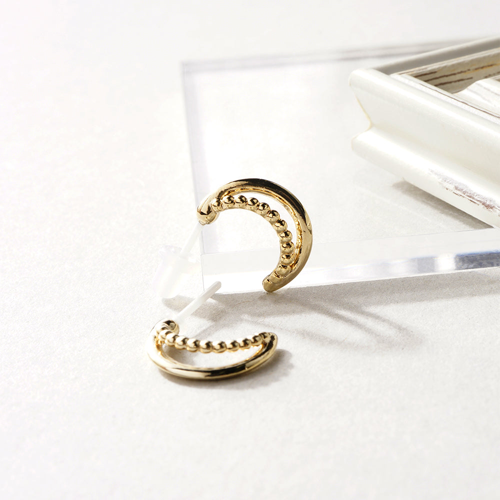 【NEW】【 金属アレルギー対応 】 ベーシックフープシリーズ セラミックポストピアス