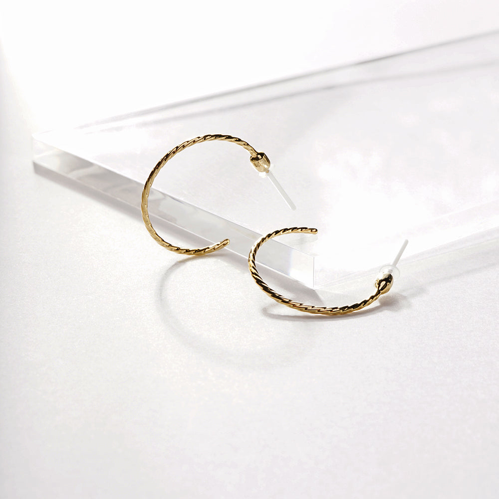 金属アレルギー対応 メタルフープ セラミックピアス | itam 金属アレルギー対応アクセサリー
