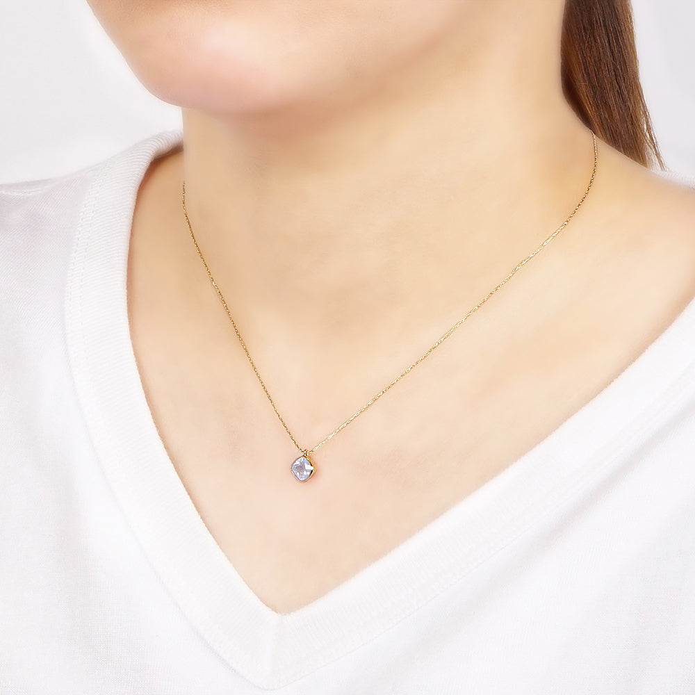 カラーキュービックジルコニア ネックレス