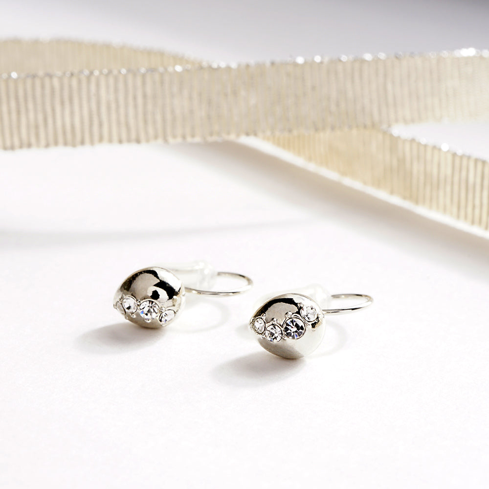 【9/8再入荷】クリスタルガラス ノンホールピアス