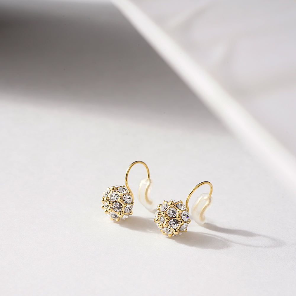 クリスタルガラス パヴェデザイン ノンホールピアス