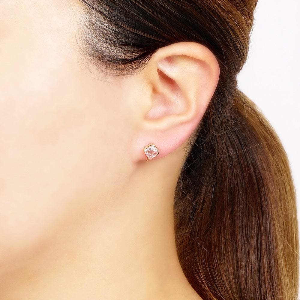 カラーキュービックジルコニア ノンホールピアス