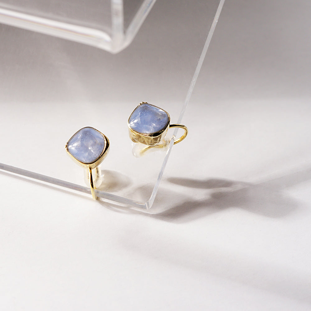 【NEW】カラーキュービックジルコニア ノンホールピアス