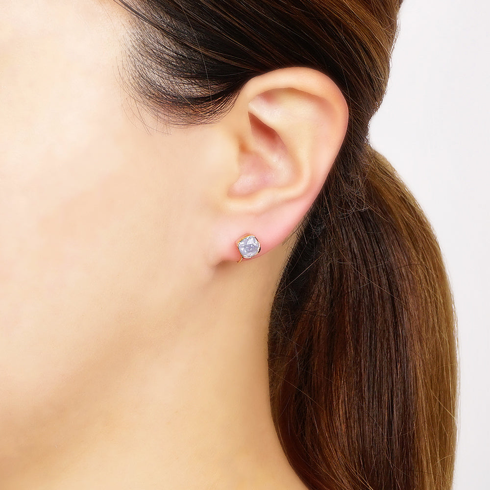 カラーキュービックジルコニア ノンホールピアス