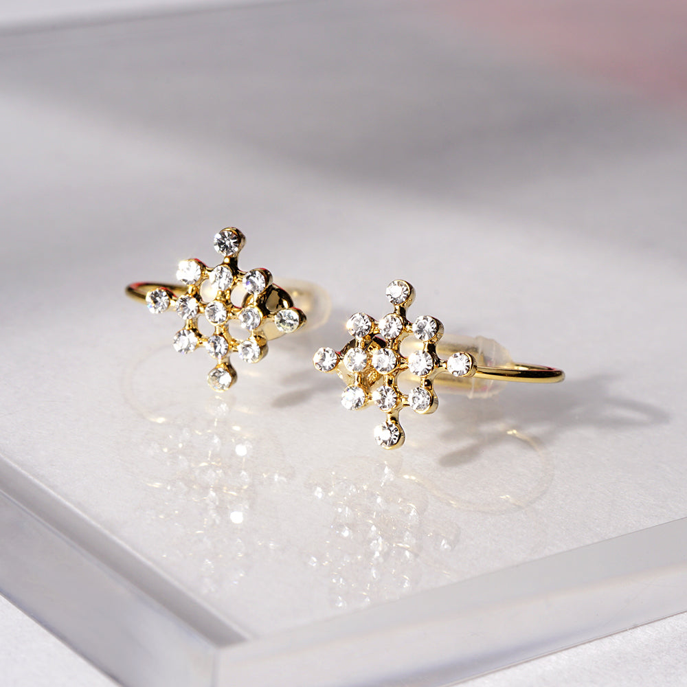 【NEW】ビジューシリーズ スクエア ノンホールピアス