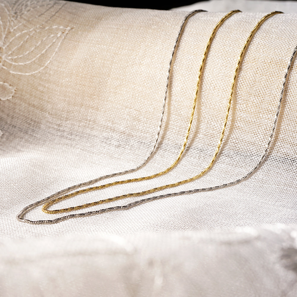 【NEW】ステンレス 1連 ロングネックレス