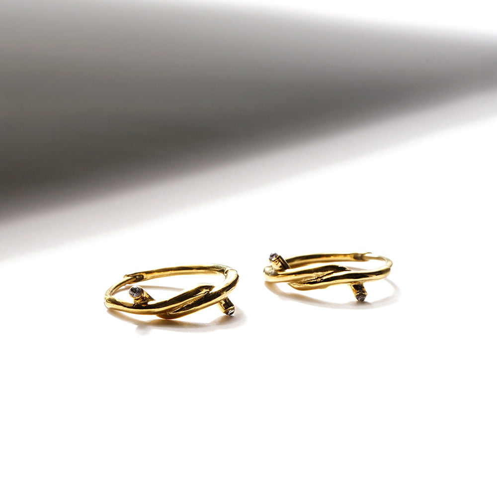 ステンレス デザインフープピアス