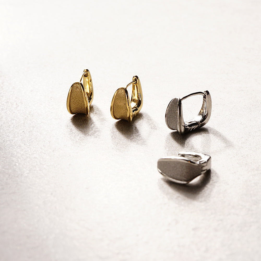 【NEW】【 金属アレルギー対応 】ステンレス ワイドフープピアス