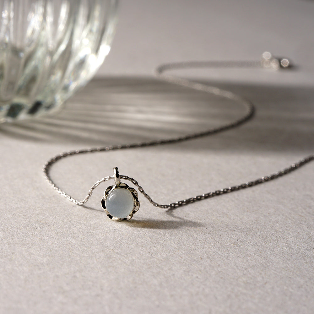 ターコイズ プチパール ネックレス 涼しげ シンプル 金属アレルギー対応 日本製 itam