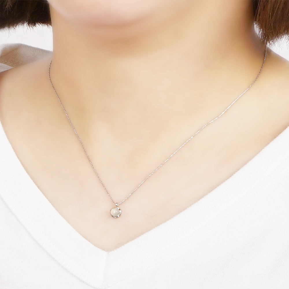 ターコイズ プチパール ネックレス 涼しげ シンプル 金属アレルギー対応 日本製 itam