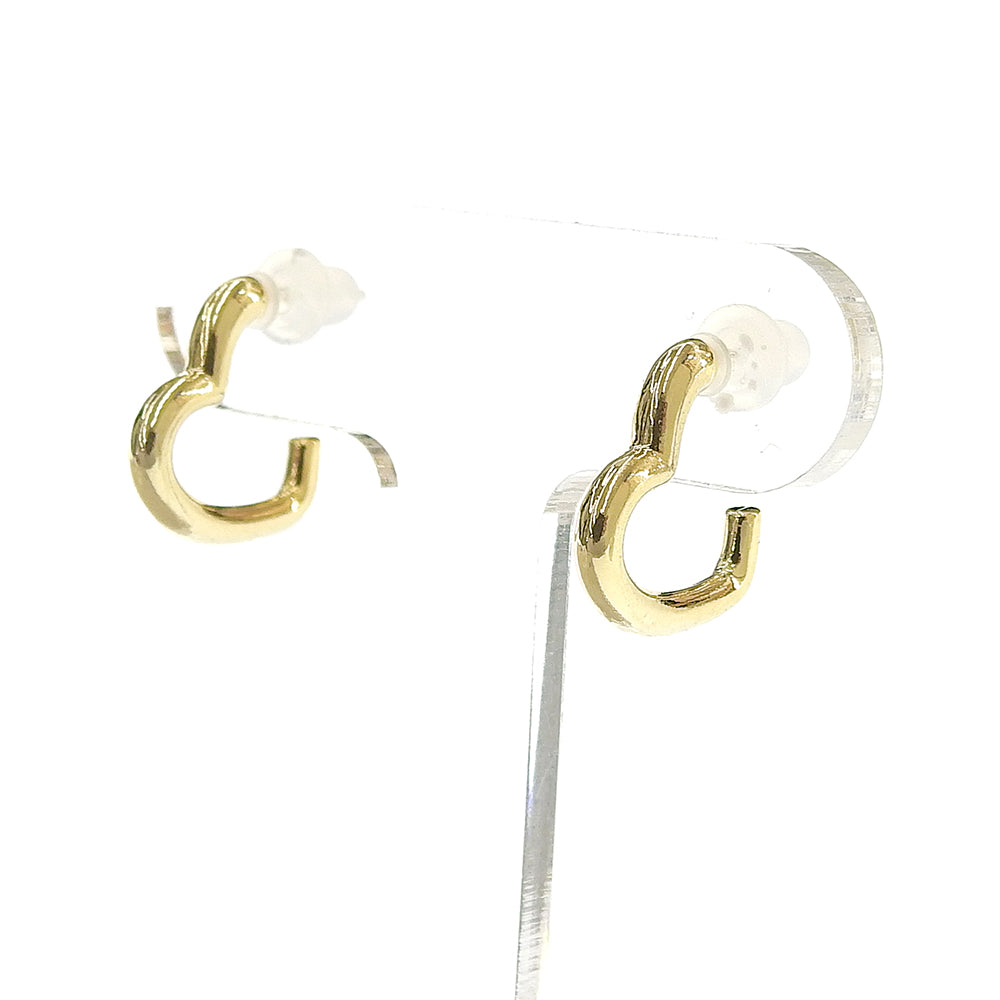 ハート フープ セラミックポストピアス