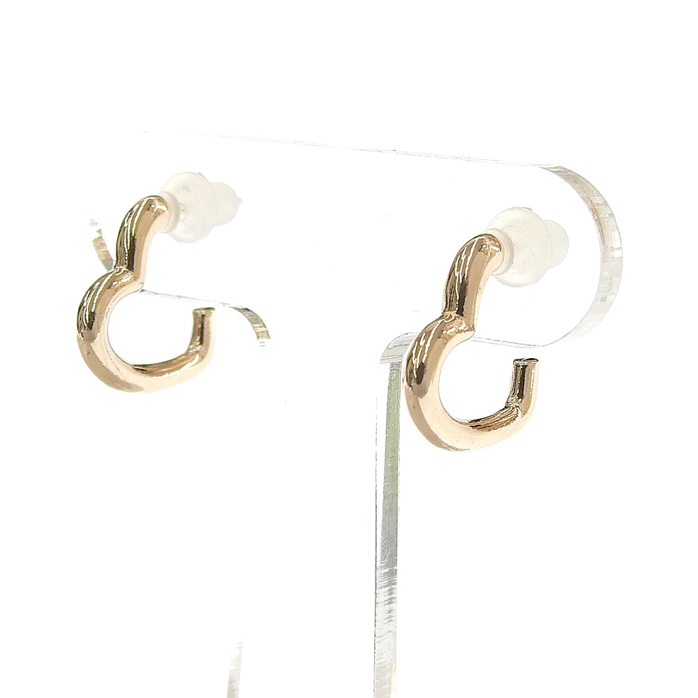 ハート フープ セラミックポストピアス