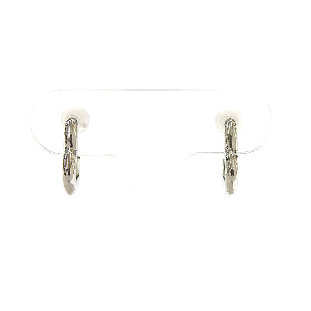 ハート フープ セラミックポストピアス