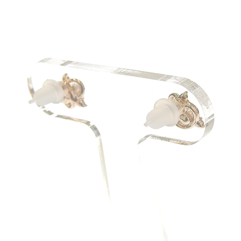 パール×メタル 3粒パール セラミックポストピアス