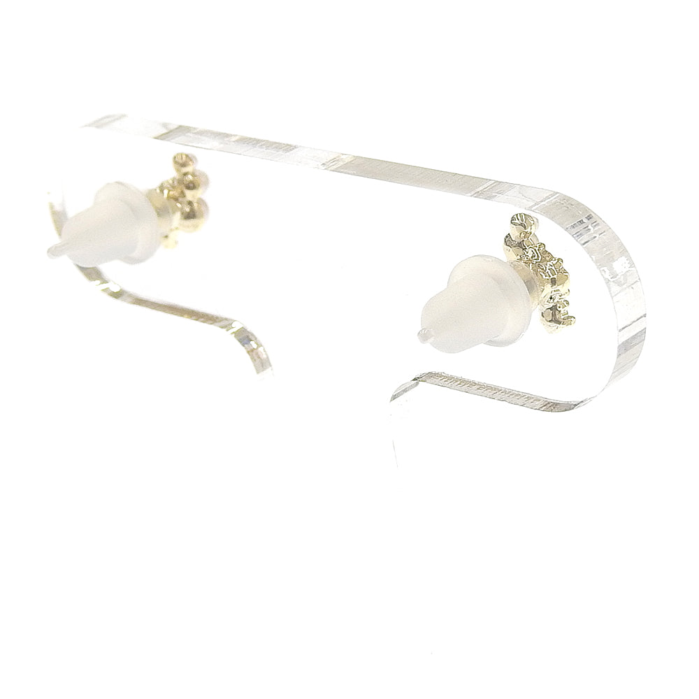 【9/8再入荷】プチパール×ビジュー セラミックポストピアス