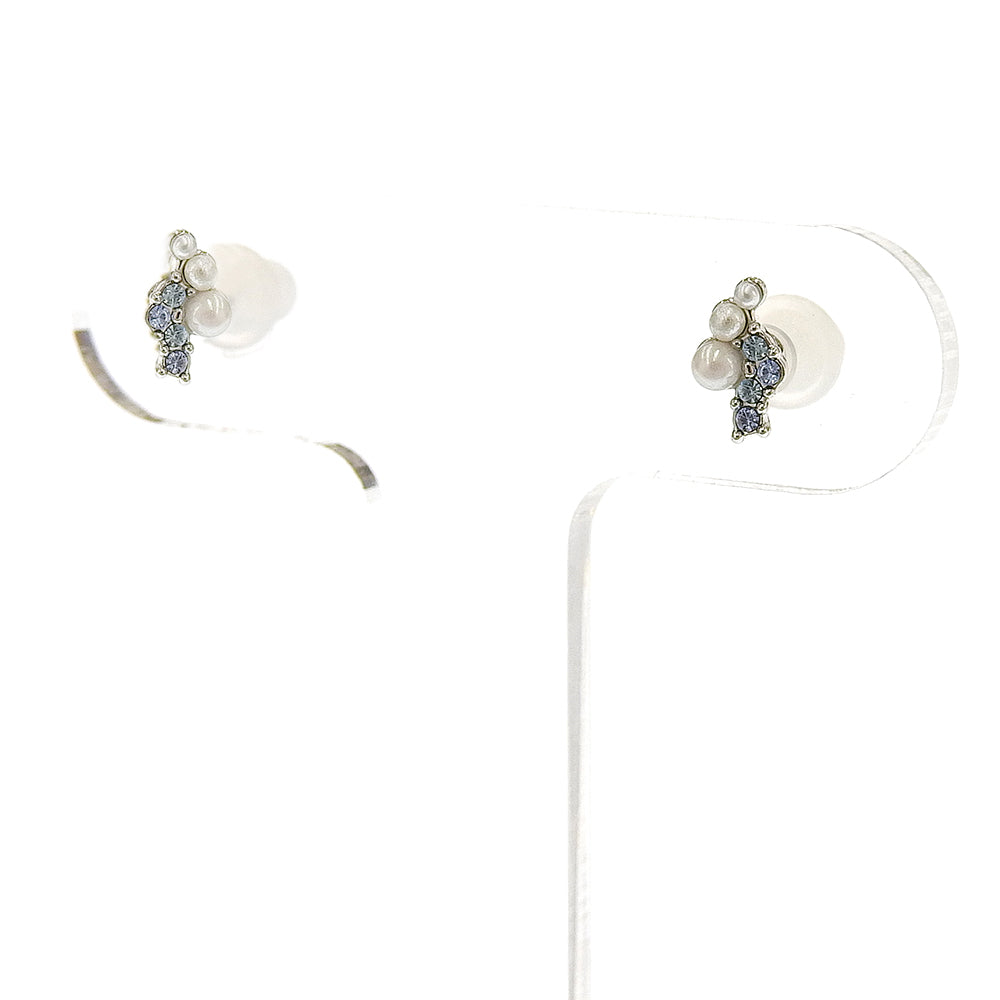 【NEW】プチパール×ビジュー セラミックポストピアス