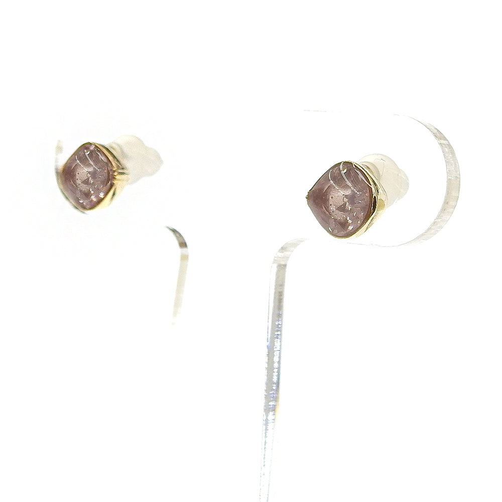 カラーキュービックジルコニア セラミックポストピアス