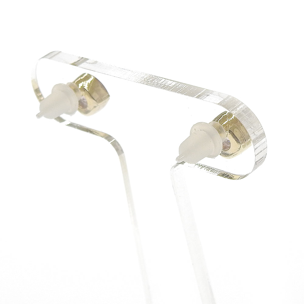 カラーキュービックジルコニア セラミックポストピアス