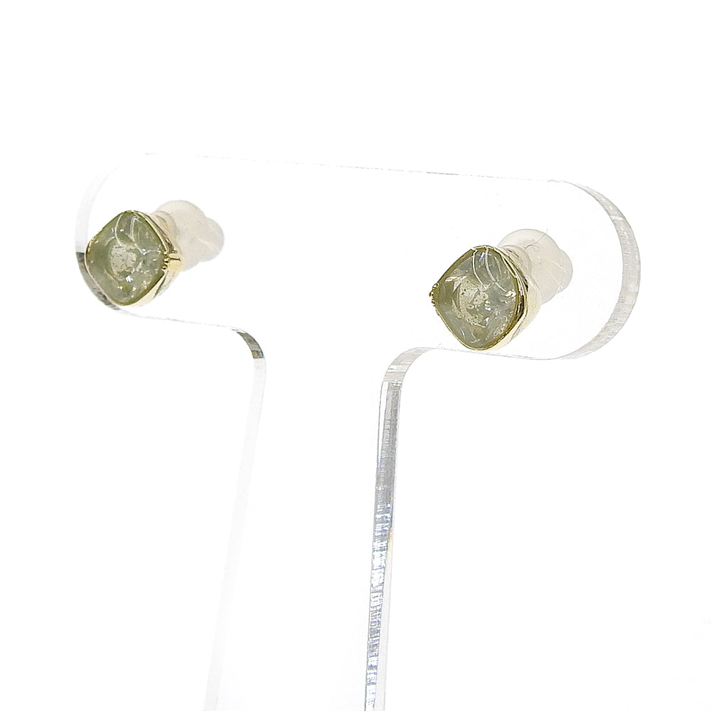 カラーキュービックジルコニア セラミックポストピアス