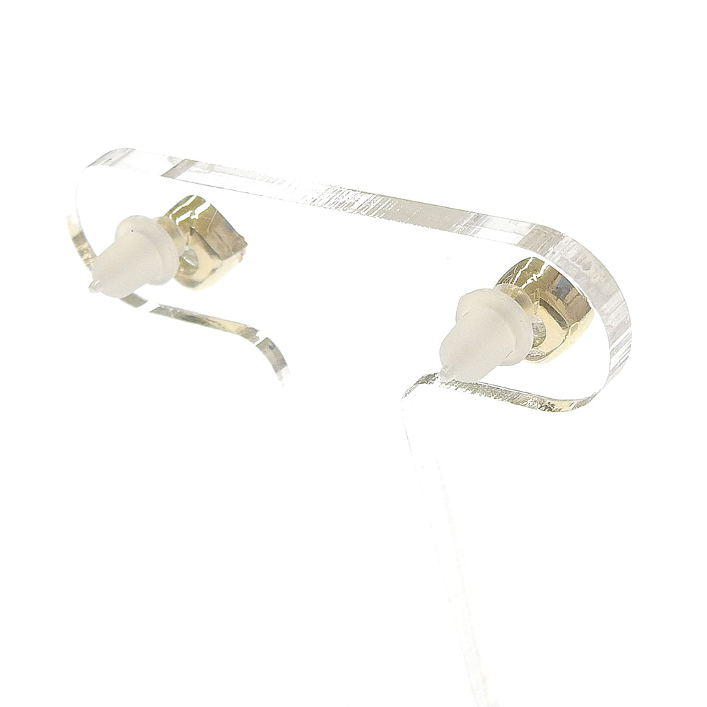 カラーキュービックジルコニア セラミックポストピアス