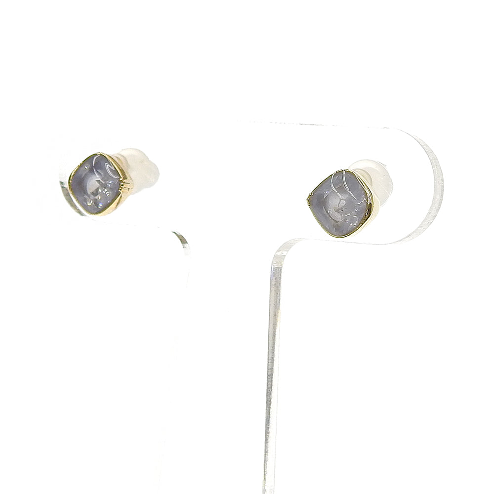 カラーキュービックジルコニア セラミックポストピアス