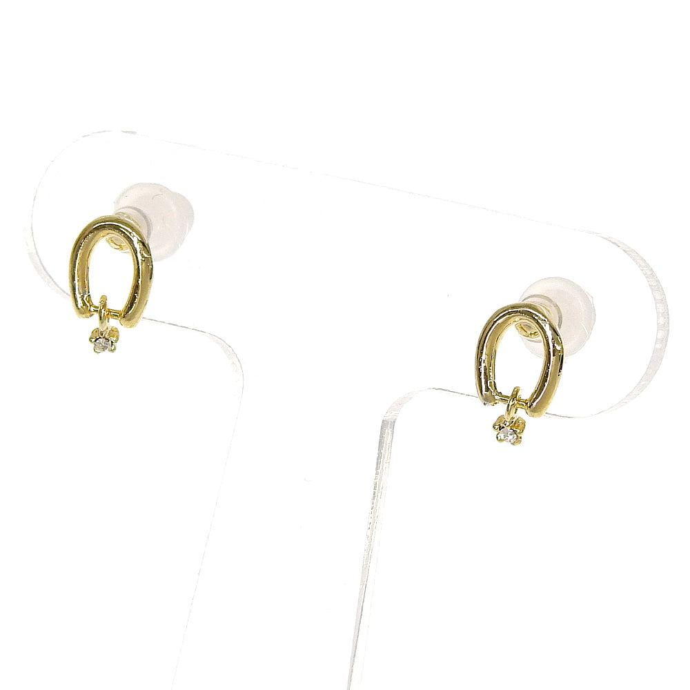 【NEW】メタルシリーズ メタル×ビジュー セラミックポストピアス