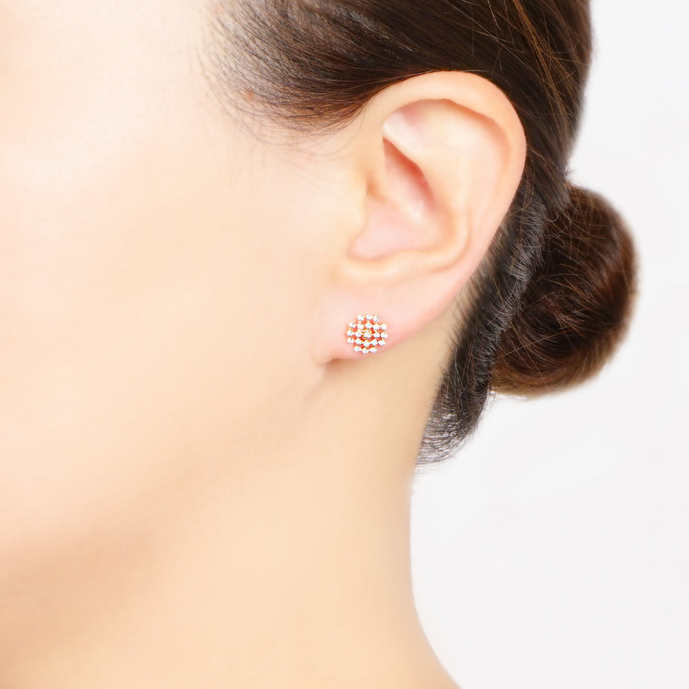 【NEW】ビジューシリーズ ラウンド セラミックポストピアス