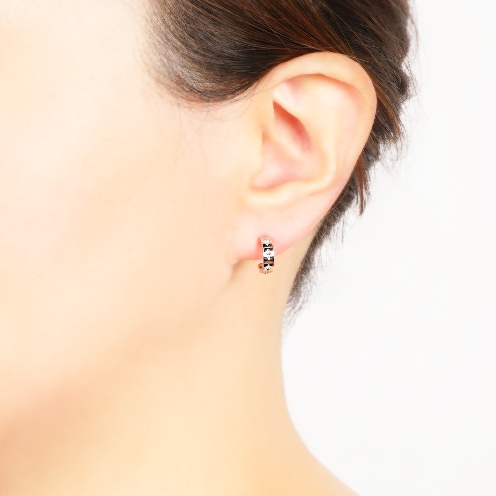 【NEW】【 金属アレルギー対応 】メタルシリーズ ストーンフープ セラミックポストピアス