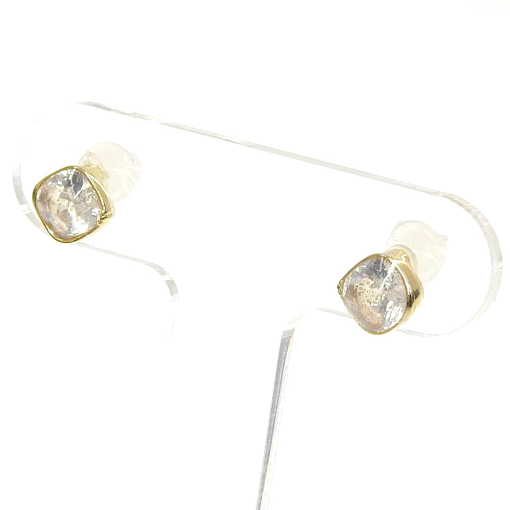 【NEW】【 金属アレルギー対応 】カラーキュービックジルコニア セラミックポストピアス