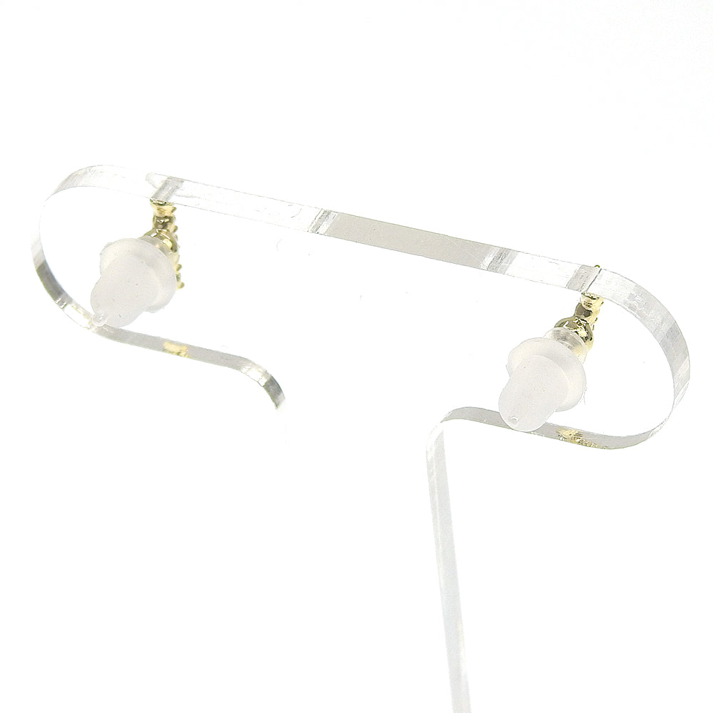 【NEW】【 金属アレルギー対応 】ビジュー バーデザイン ゴールド セラミックポストピアス