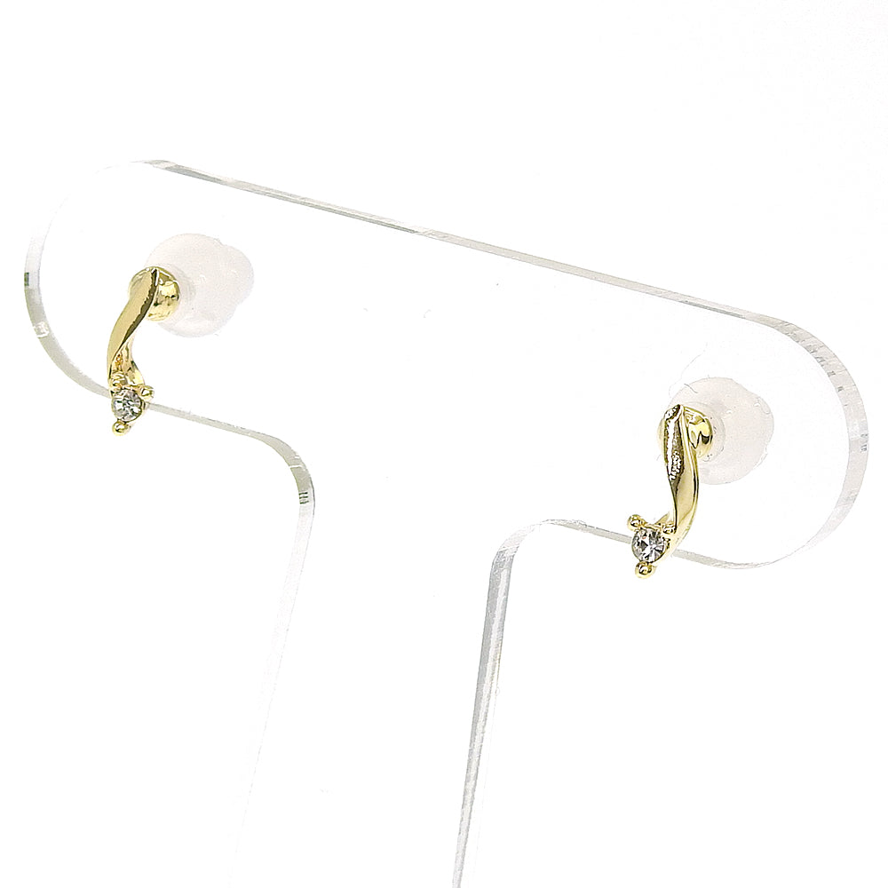 【NEW】【 金属アレルギー対応 】1粒ビジュー セラミックポストピアス