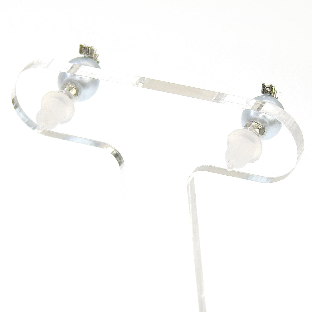 【NEW】【 金属アレルギー対応 】 ストーン×カラーパール セラミックポストピアス