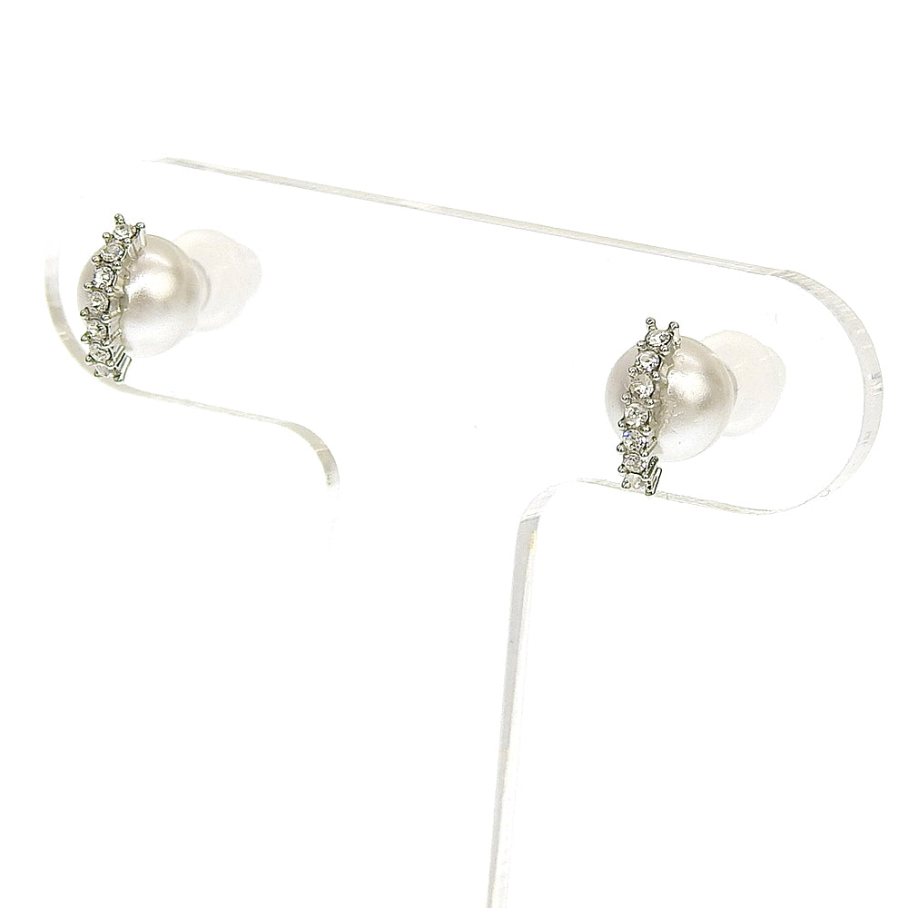 【NEW】【 金属アレルギー対応 】 ストーン×カラーパール セラミックポストピアス