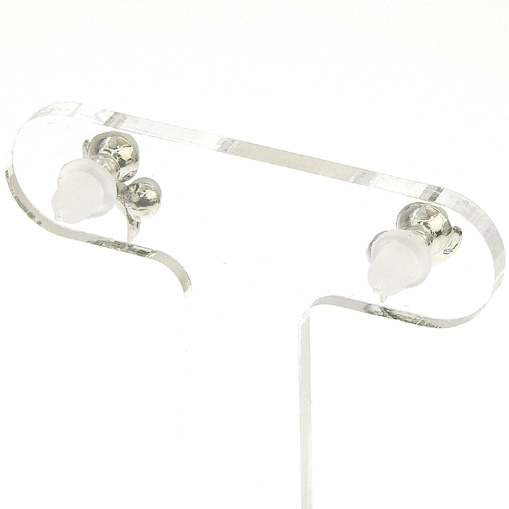 【NEW】【 金属アレルギー対応 】 2粒カラーパール セラミックポストピアス