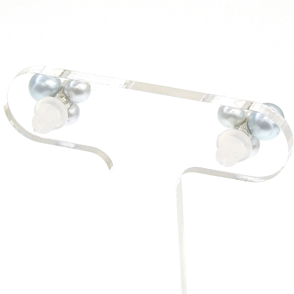 【NEW】【 金属アレルギー対応 】4粒カラーパール セラミックポストピアス