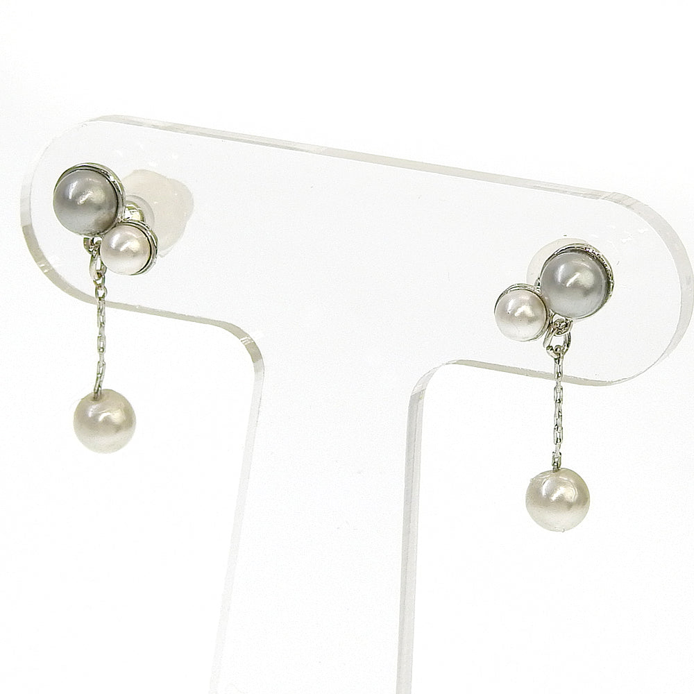 【NEW】【 金属アレルギー対応 】3粒カラーパール セラミックポストピアス