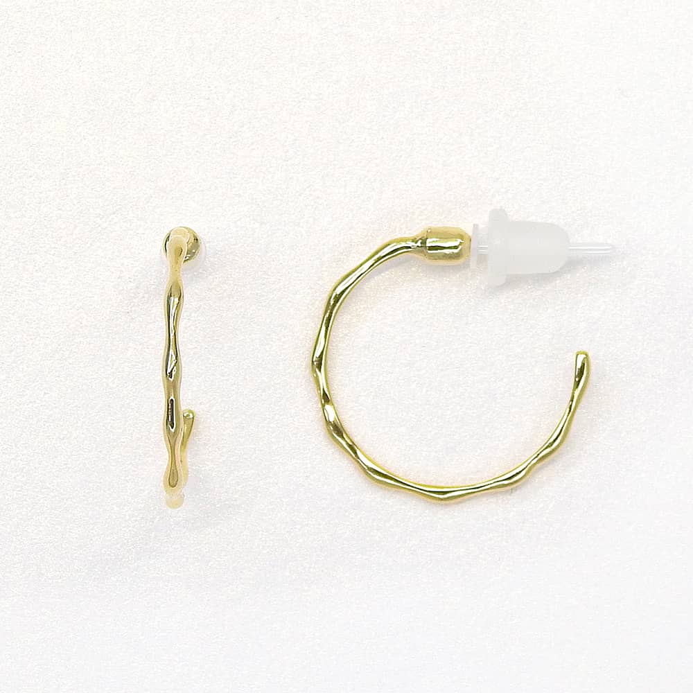 金属アレルギー対応 メタルフープ セラミックピアス | itam 金属アレルギー対応アクセサリー