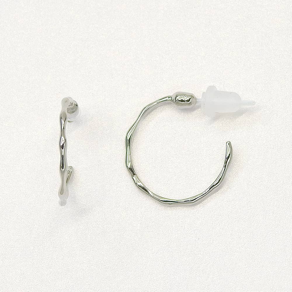 金属アレルギー対応 メタルフープ セラミックピアス | itam 金属アレルギー対応アクセサリー