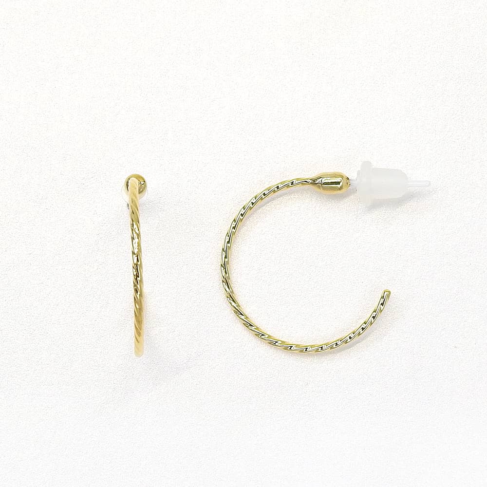 金属アレルギー対応 メタルフープ セラミックピアス | itam 金属アレルギー対応アクセサリー