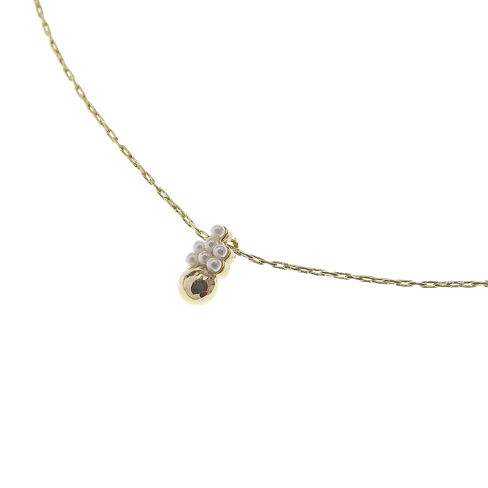 メタル×プチパール ネックレス