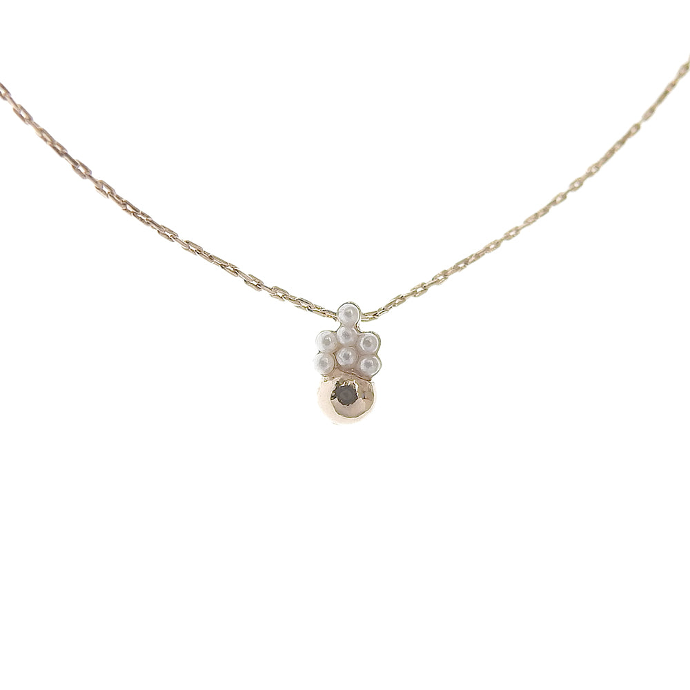 メタル×プチパール ネックレス