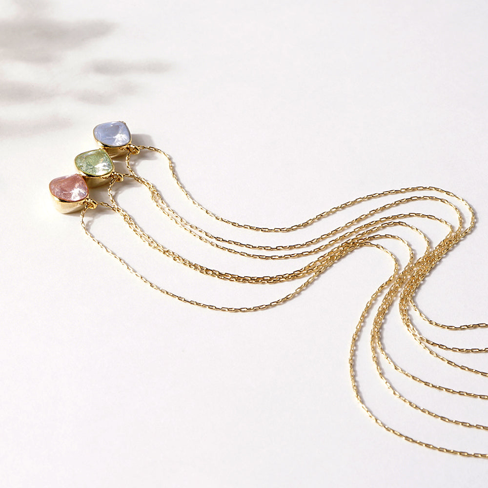 カラーキュービックジルコニア ネックレス