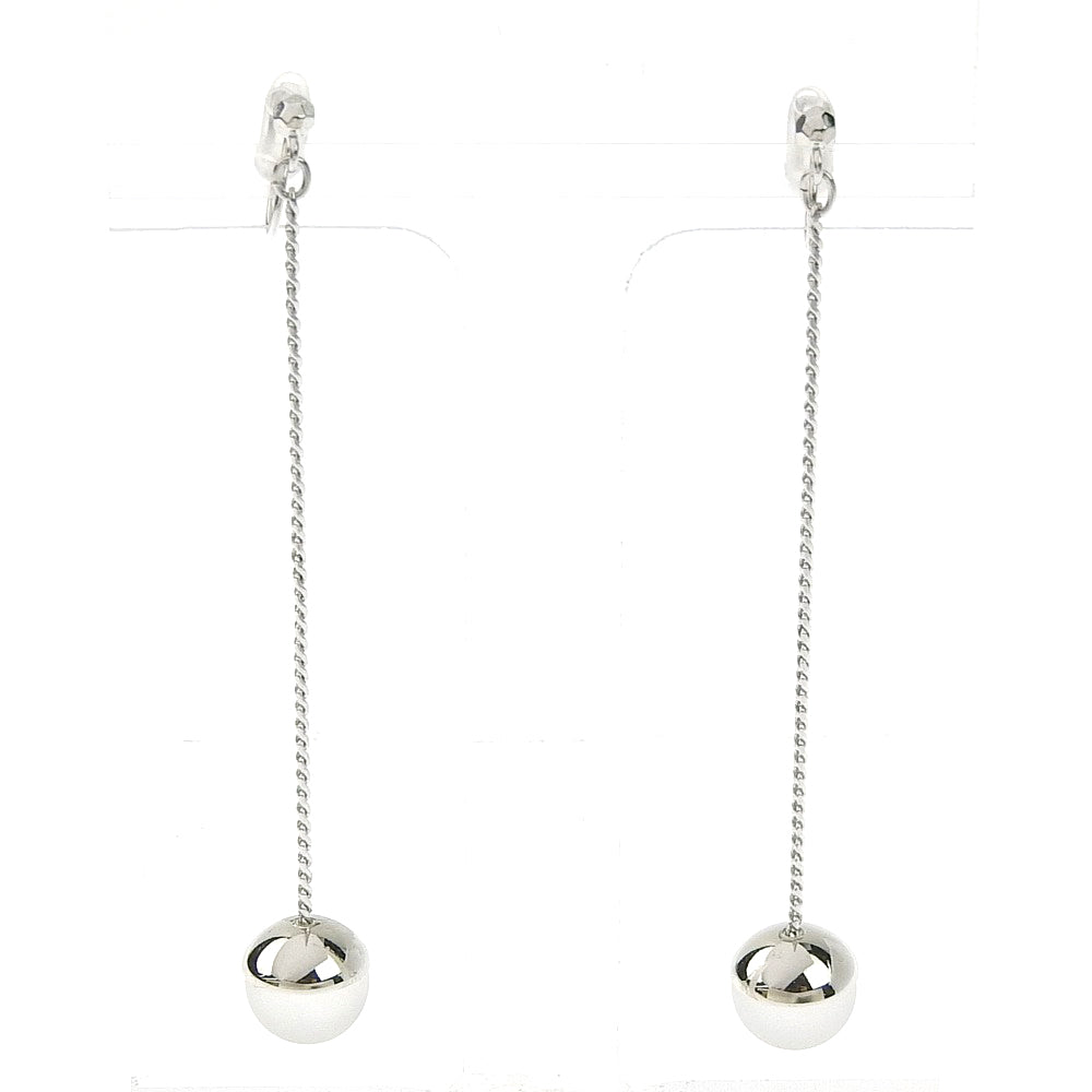 【SALE】アクリルガラスノンホールピアス シルバー NP-484B