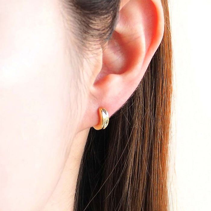 ニュアンスフープ ノンホールピアス