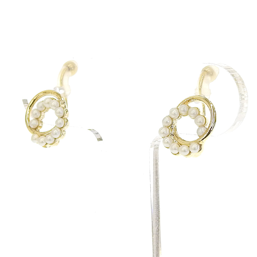 パールリング ノンホールピアス