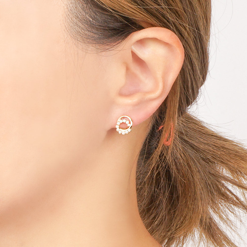 パールリング ノンホールピアス