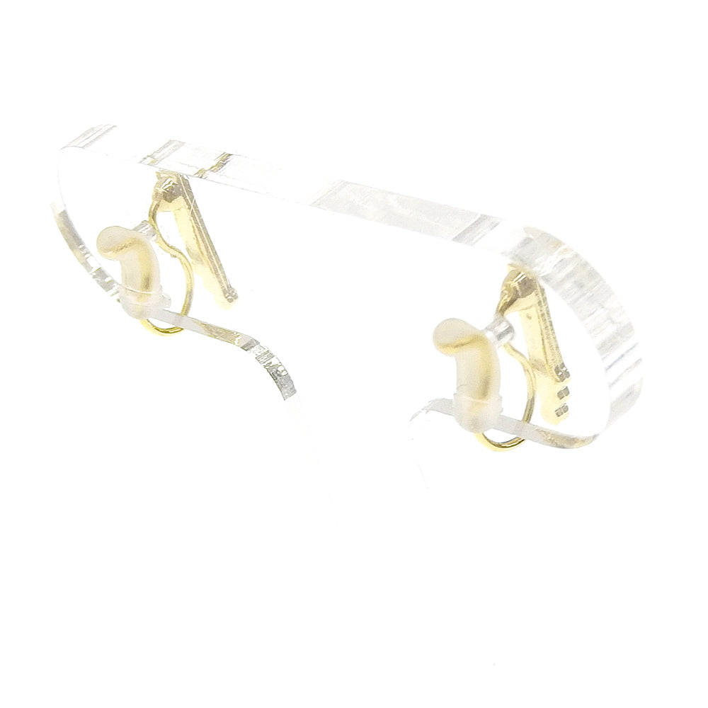 3連ストーン ノンホールピアス